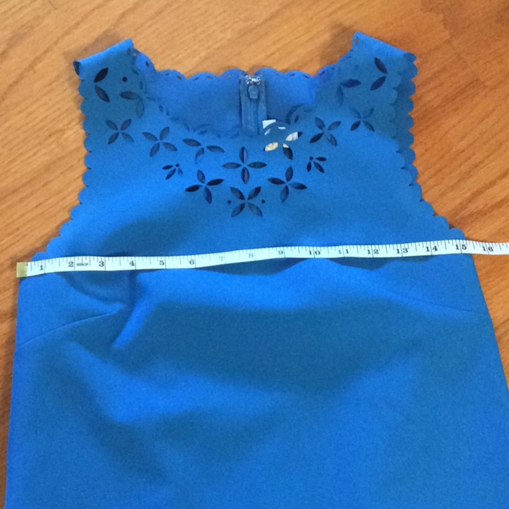 J. Crew Laser-cut Floral dress in blue siz… - Picture 6 of 8